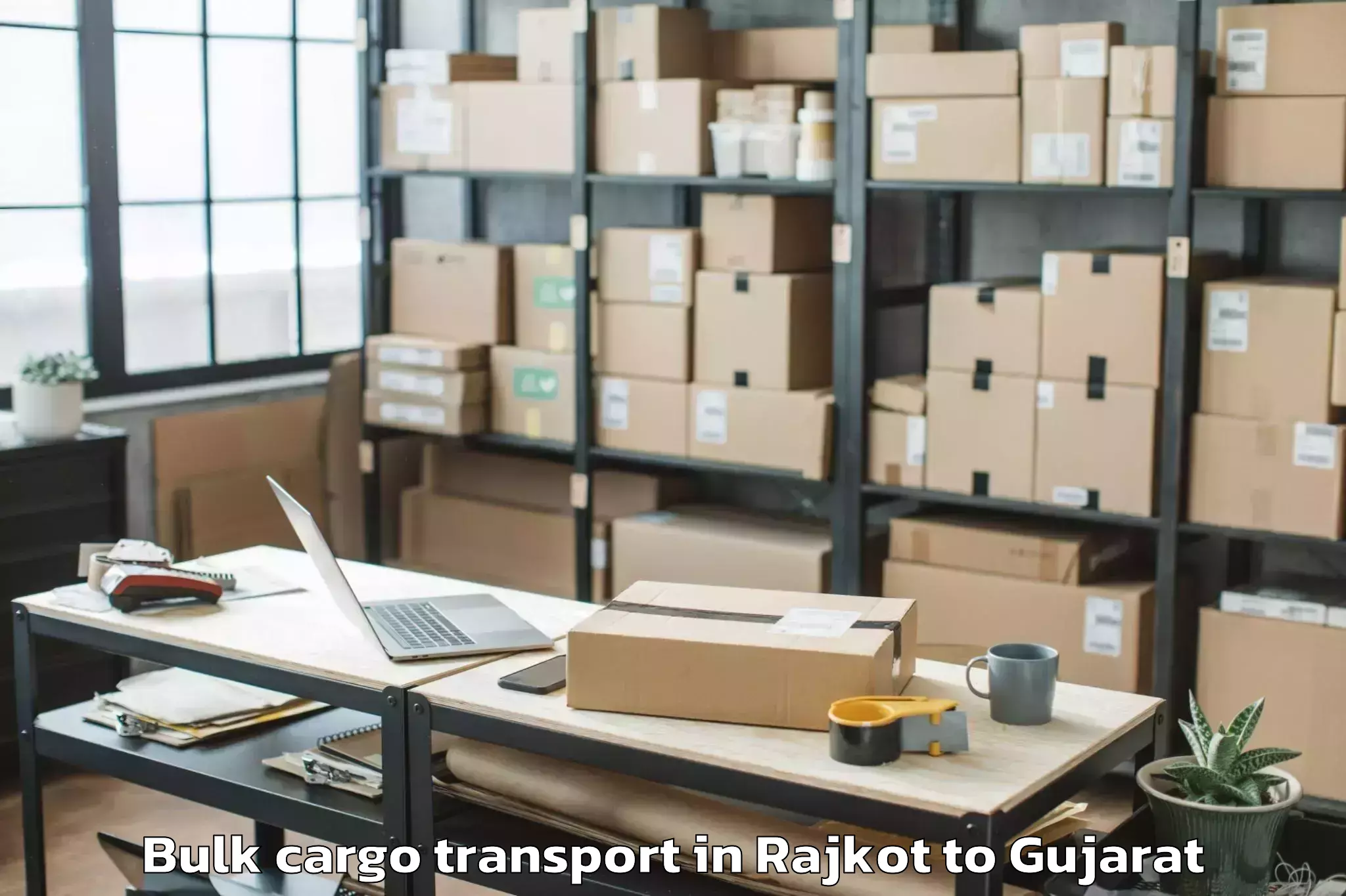 Trusted Rajkot to Abrama Bulk Cargo Transport